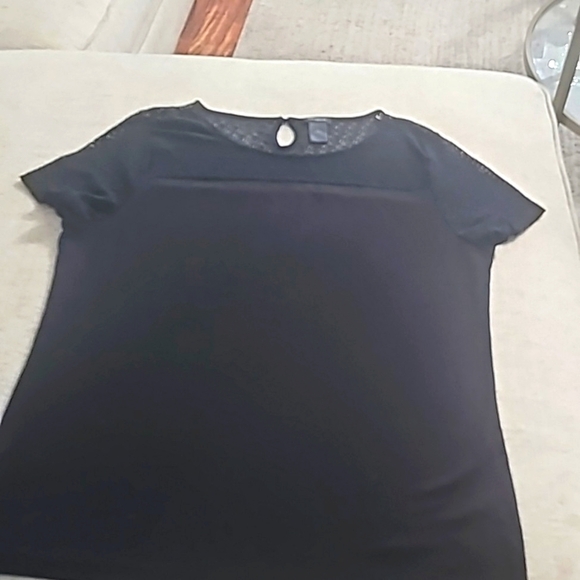 Ann Taylor Sweater lace top black size xl - Picture 1 of 8